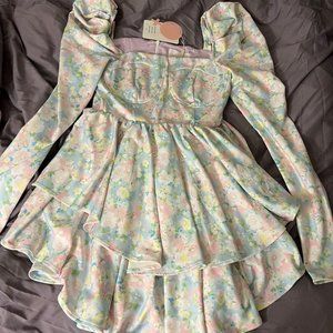 NWT Rare Selkie One of a Kind Sample Pastel Bouquet Boleyn Dress